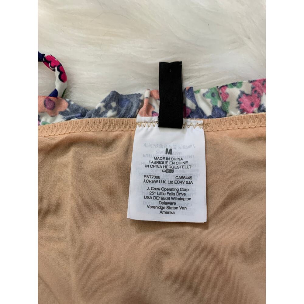J Crew Watermark Floral Smocked Bandeau Bikini Top Size Medium - Picture 9 of 10